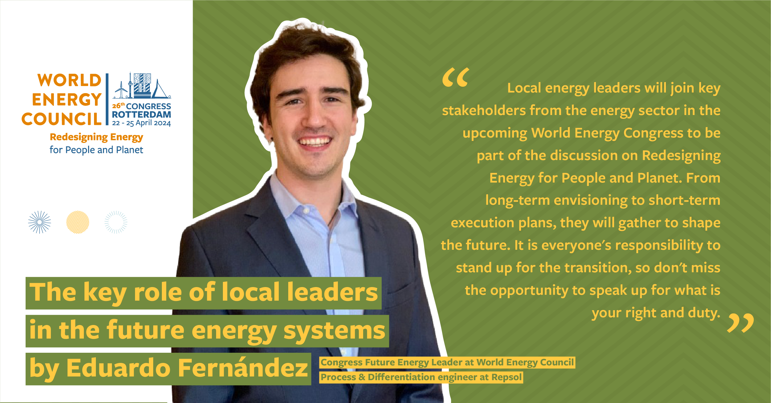 The key role of local leaders in the future energy systems by Eduardo Fernandez banner