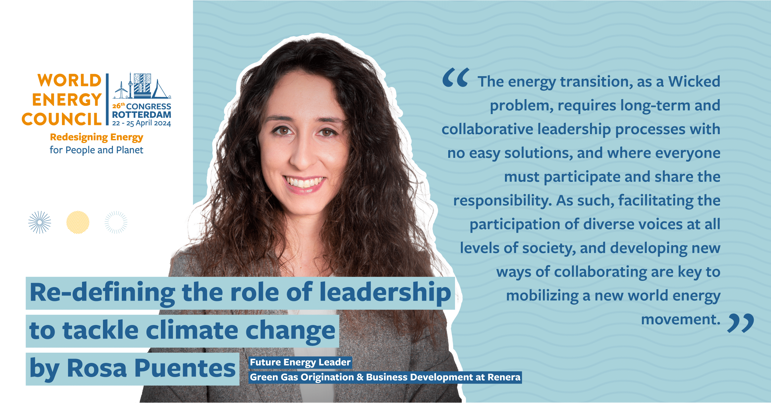 Redefining the role of leadership to tackle climate change by Rosa Puentes banner